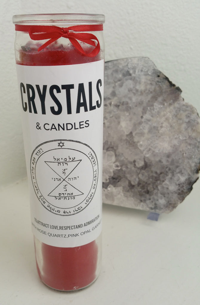 Crystal & Candles  Novena Candle For Love