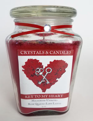 Key To My Heart Deluxe Crystal Jewelry Candle