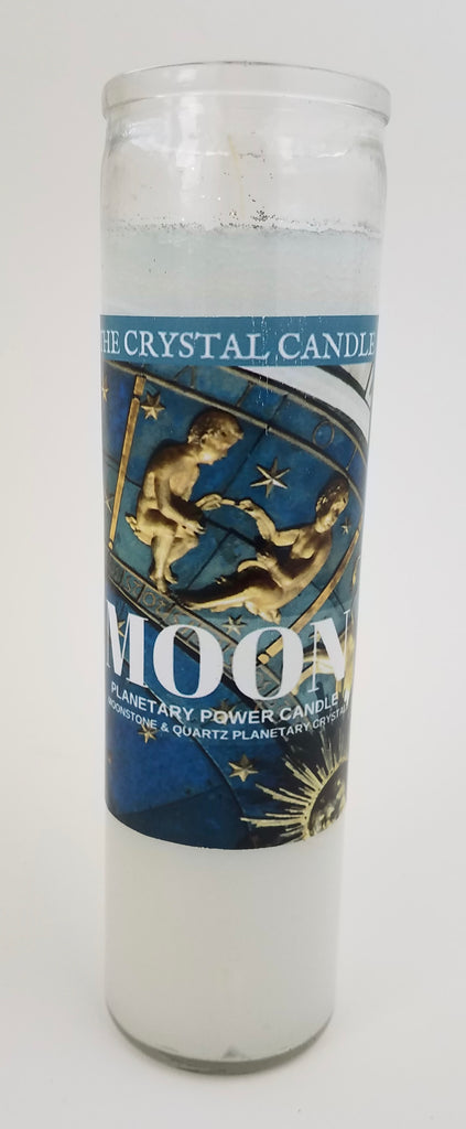 Planetary Crystal Candle-Moon Energy Candle